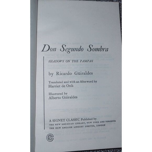 Don Segundo Sombra Mass Market Paperbound Ricardo Güiraldes 1966 - Picture 4 of 5